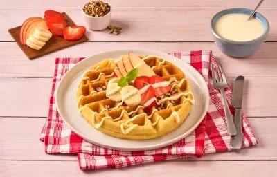 Waffle frutas