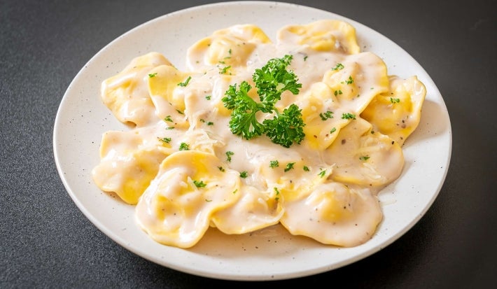 Recetas_Nestle_Venezuela_Raviolis_en_salsa_de_almendras_cubito_de_pollo_maggi_receta_fácil